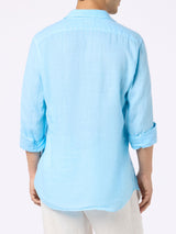 Man light blue linen shirt Pamplona