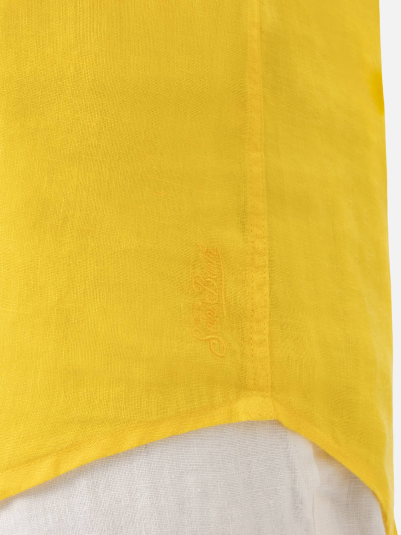 Yellow linen shirt Pamplona