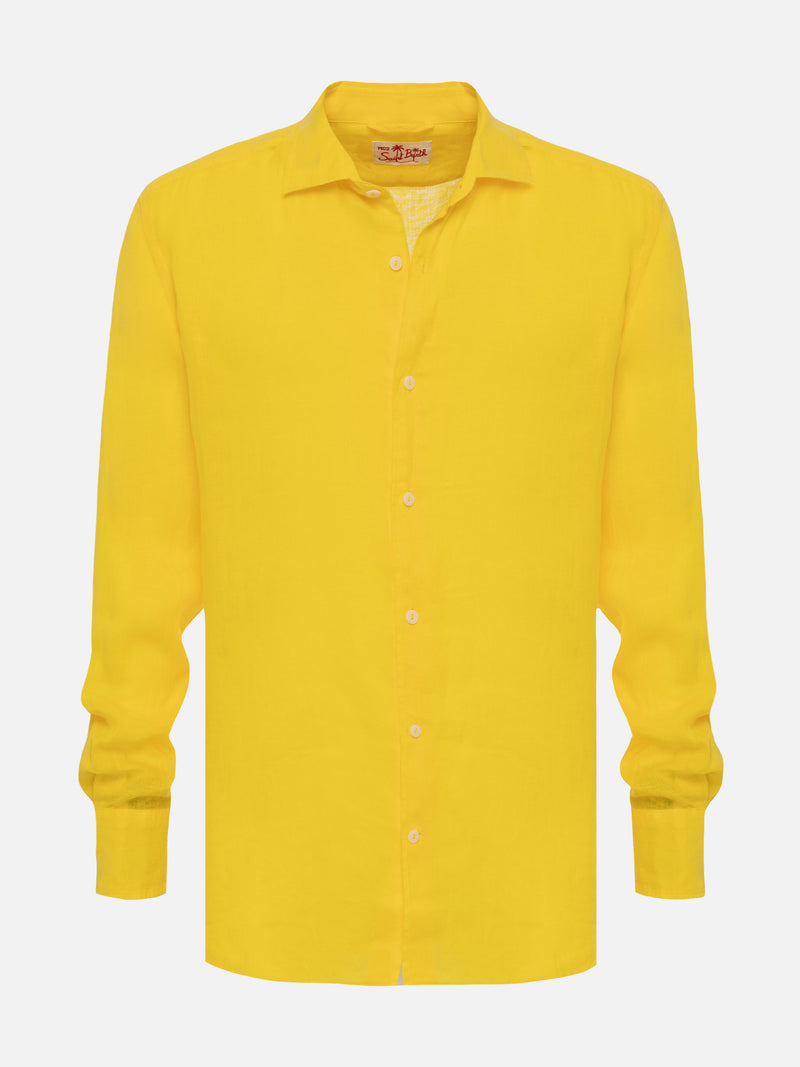 Yellow linen shirt Pamplona