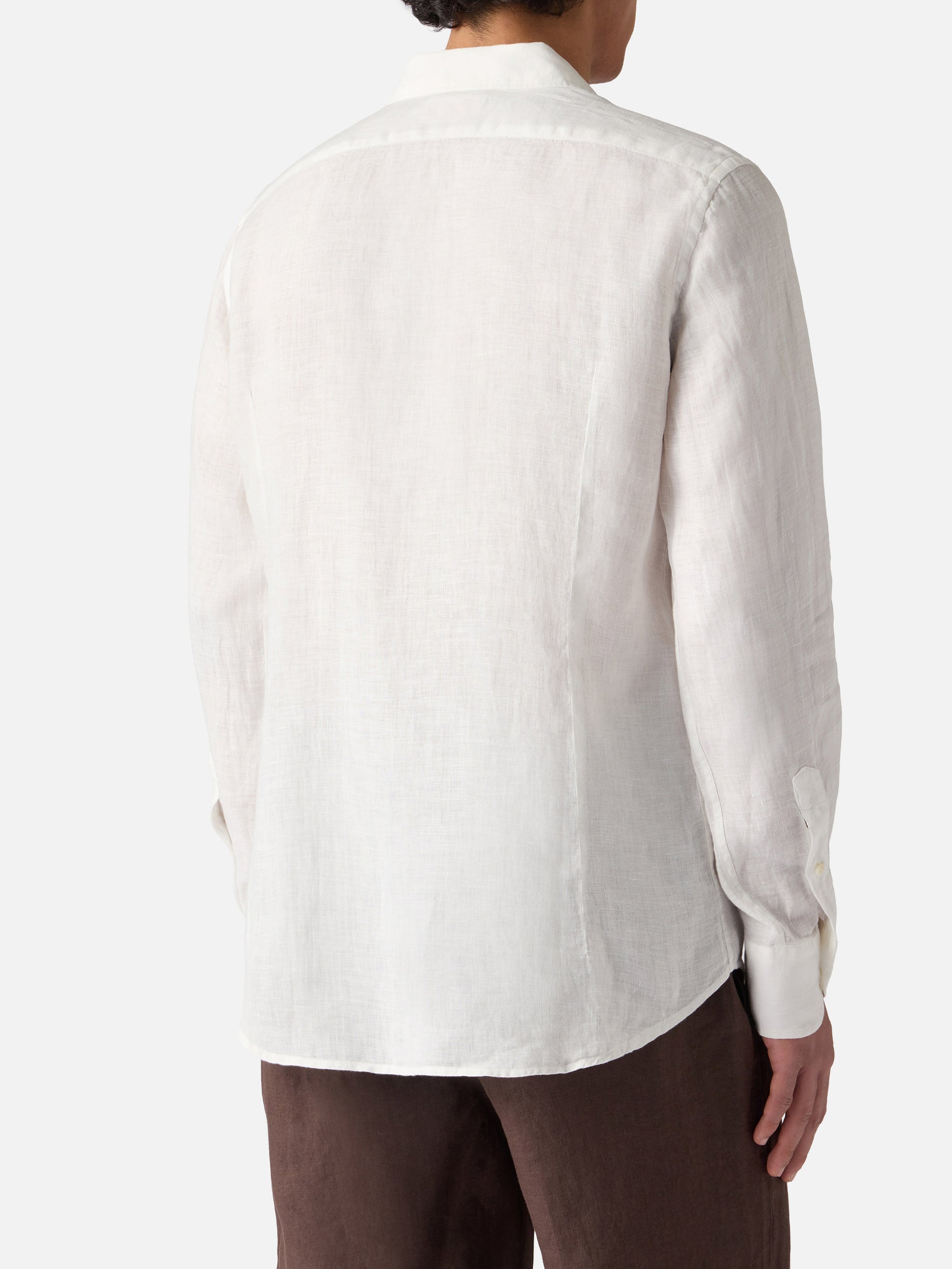 Mc2 Saint Barth Men's Shirt Pamplona 01520f White XL / Linen 01 White