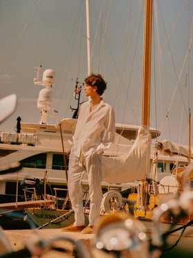 Pamplona linen shirt in white