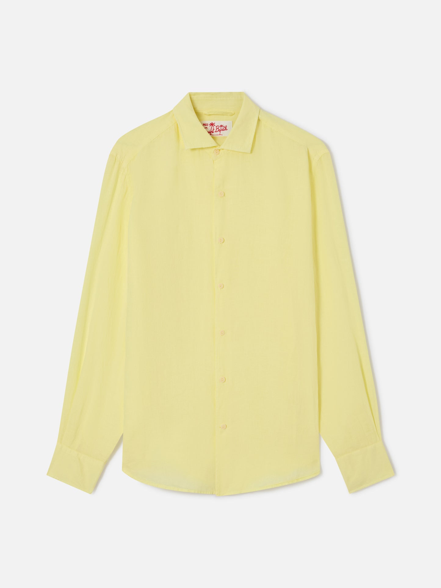 Pamplona linen shirt in pale yellow