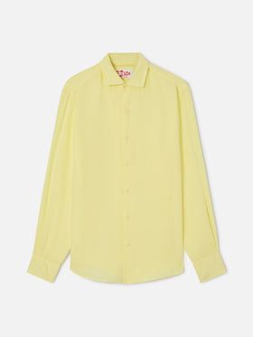 Pamplona linen shirt in pale yellow
