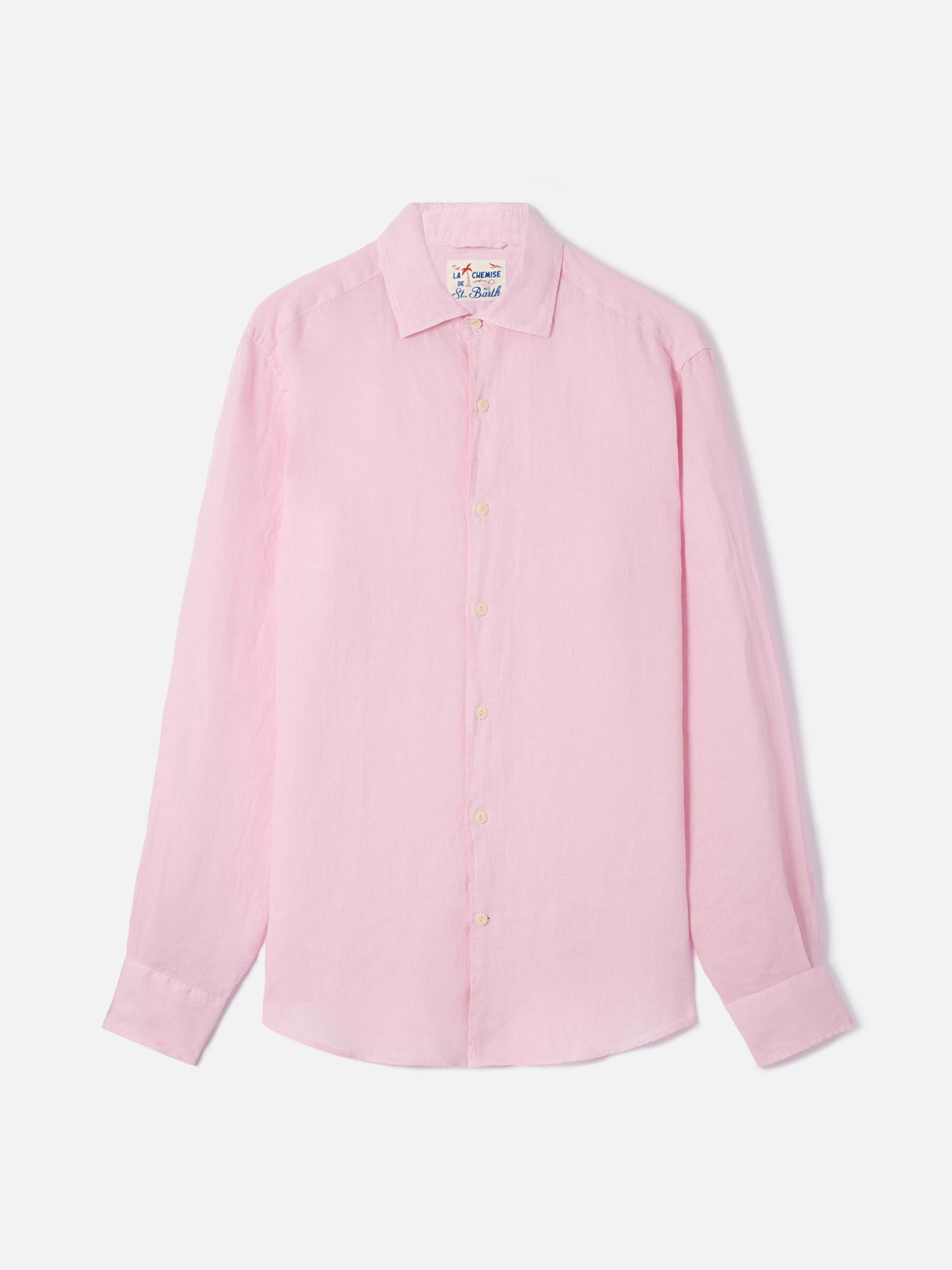 Pink Pamplona shirt in pure linen