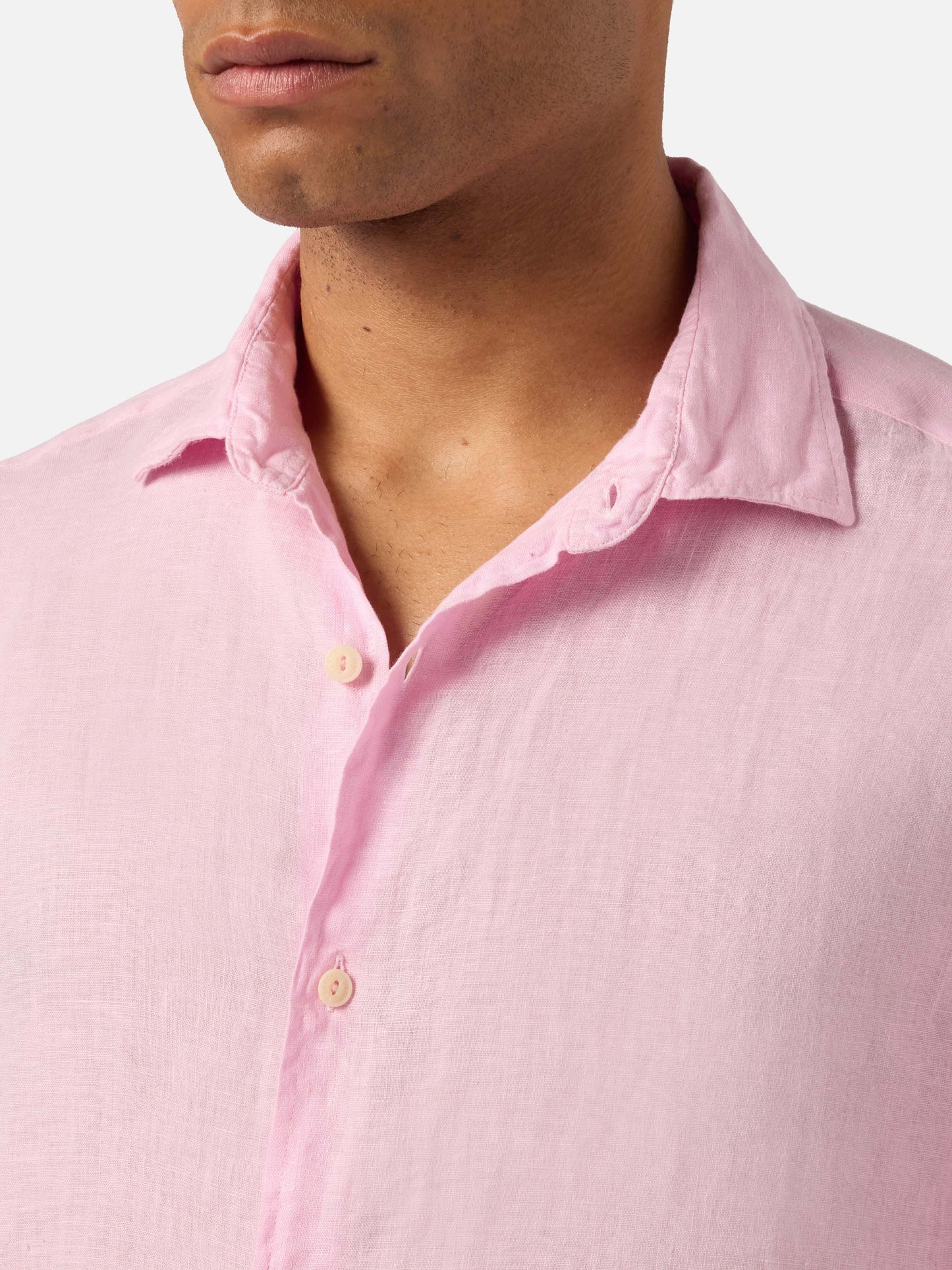 Pink Pamplona shirt in pure linen