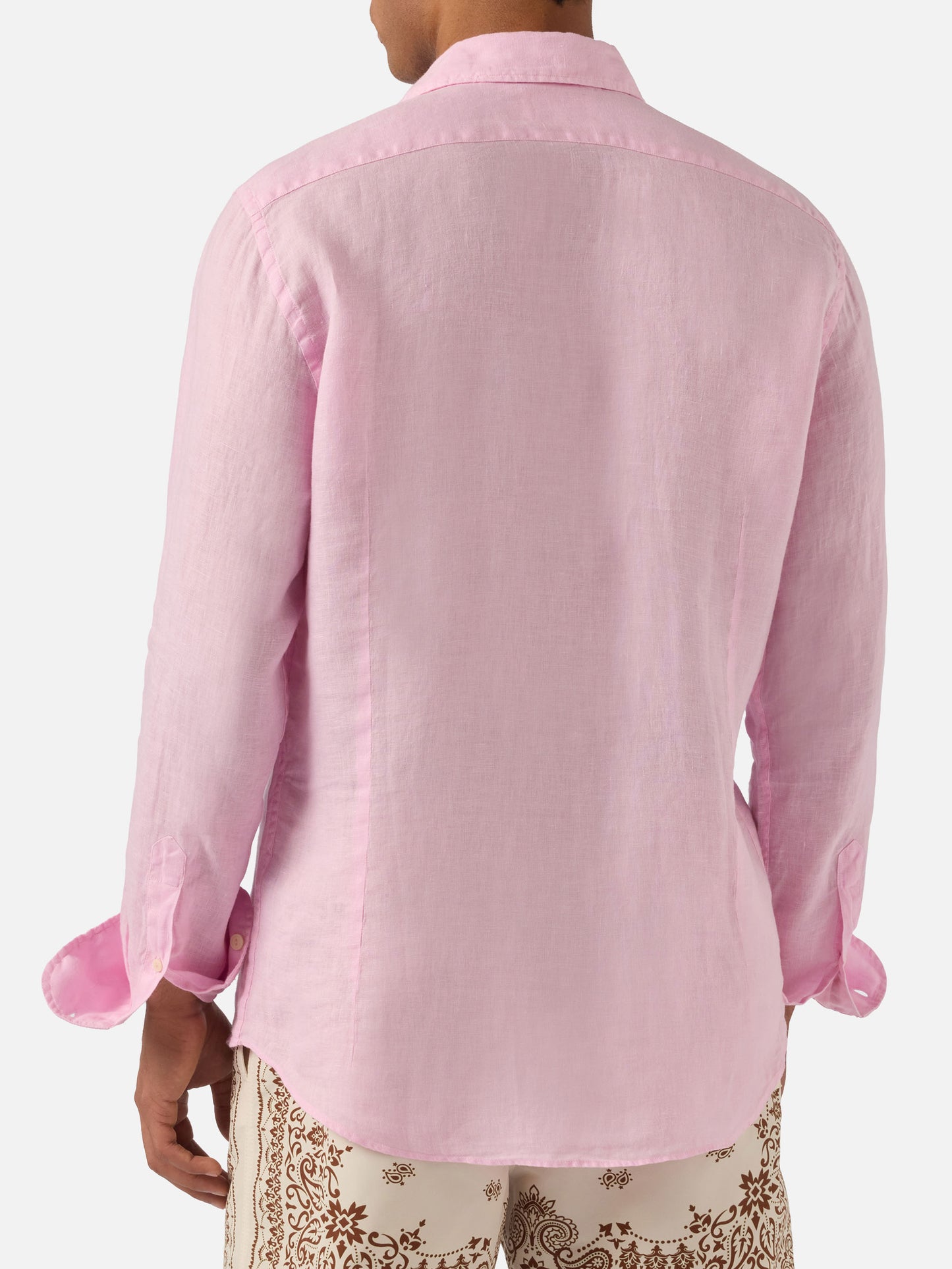 Pink Pamplona shirt in pure linen