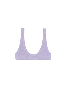 Woman lilac lurex tiny crinkle bralette Pamy