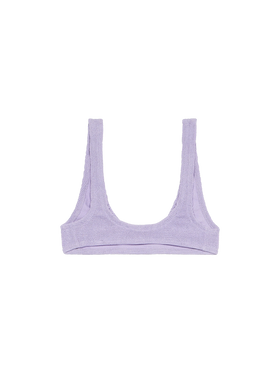 Woman lilac lurex tiny crinkle bralette Pamy