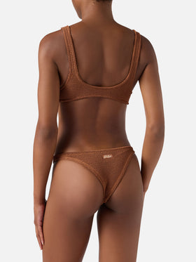 Bikini froissé marron Pamy Naomi 