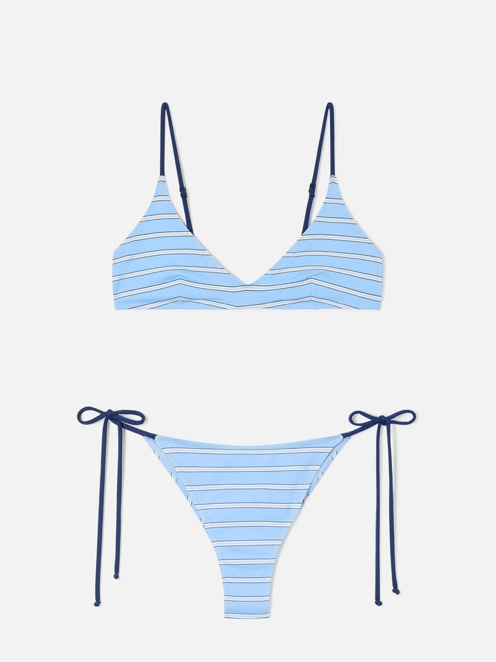 Bikini Paolyn rayé blue et bleu marine 