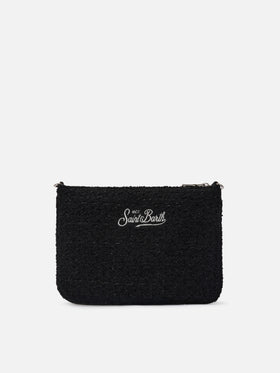 Parisienne Tweed Crossbody Bag in black tweed