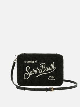 Borsa crossbody Parisienne Wool Braid in misto lana a trecce nera