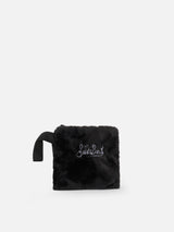 Pochette nera in pelliccia Pareasy con ricamo Saint Barth