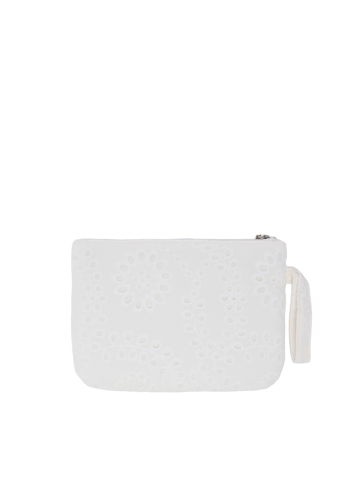White Sangallo lace Pareasy pochette with Saint Barth logo embroidery - MC2 Saint Barth