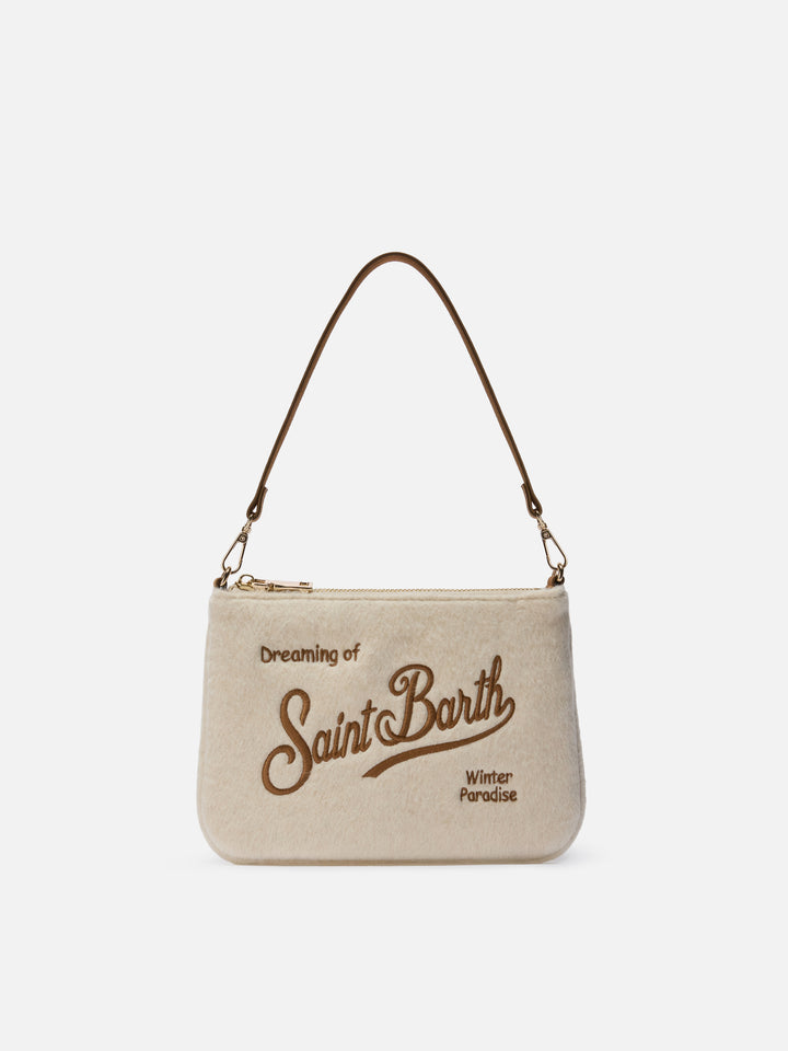 Parisienne Mini Shoulder Bag in white wool blend