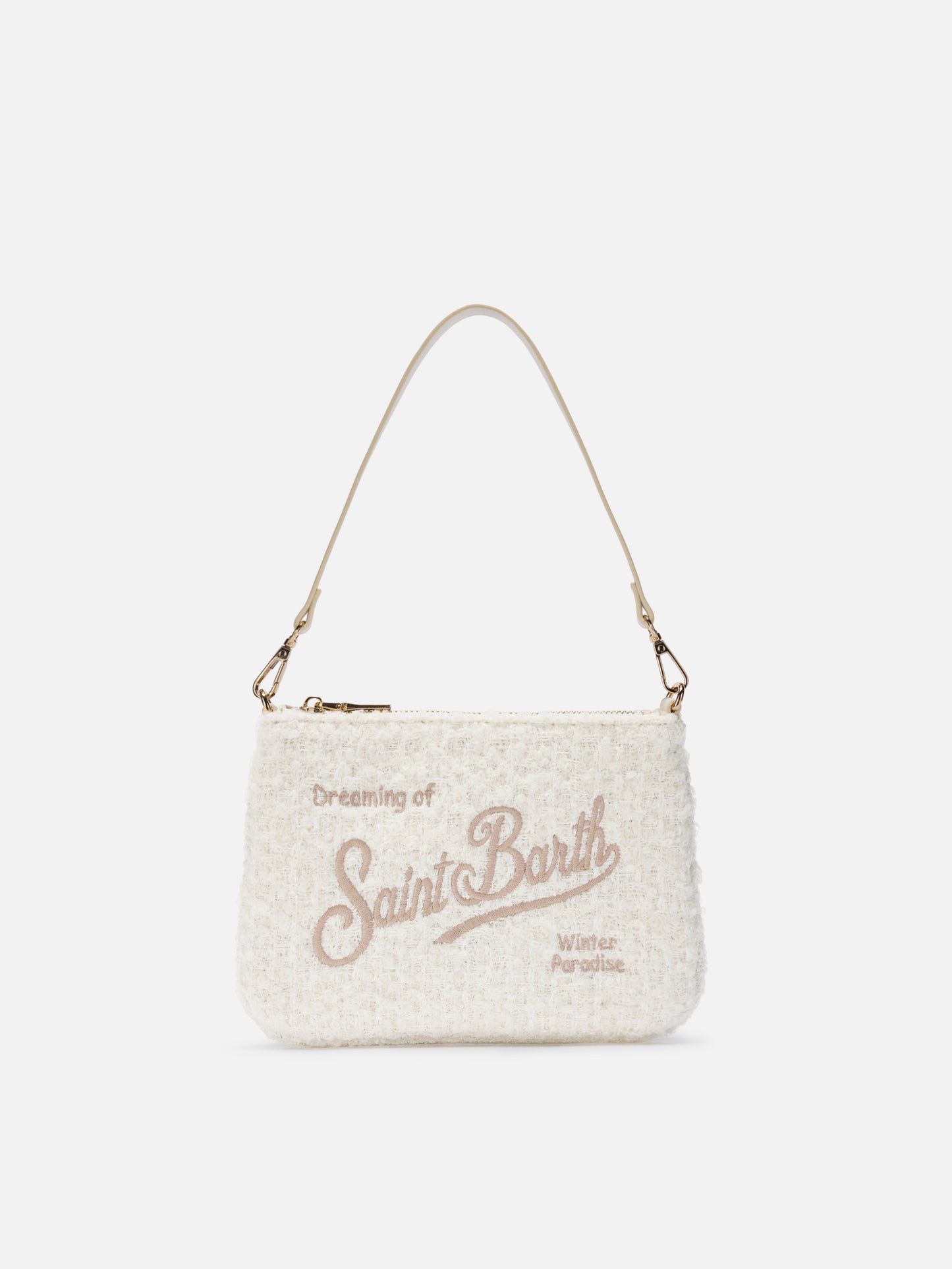 Parisienne Mini Shoulder Bag in white tweed