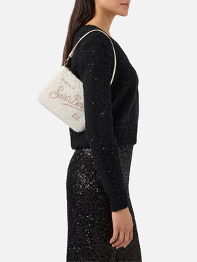 Parisienne Mini Shoulder Bag in white tweed