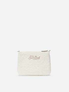 Parisienne Mini Shoulder Bag in white tweed