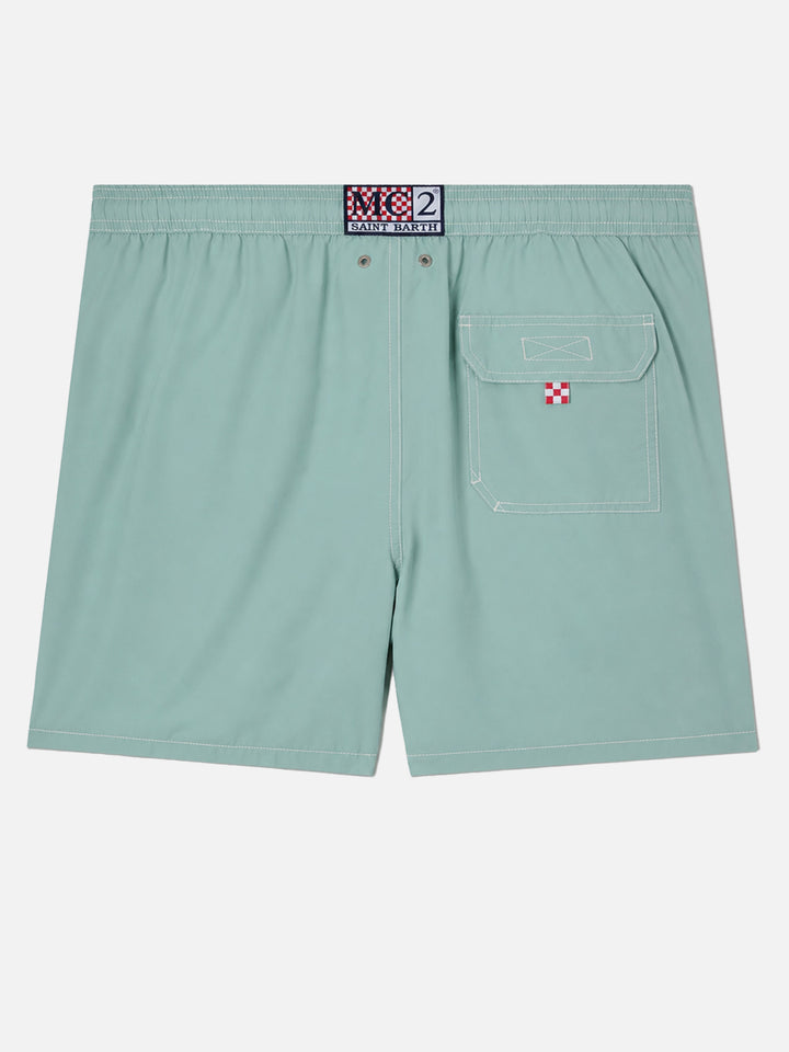 Sage green mid-length classic light swim shorts Patmos