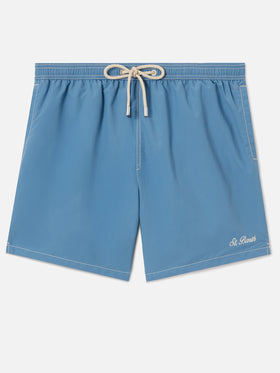 Patmos swim shorts in solid dusty blue