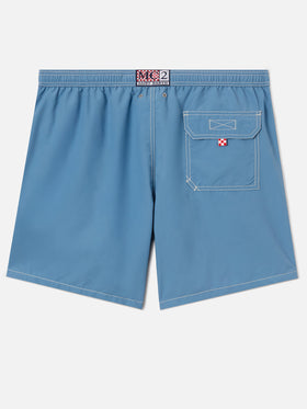 Patmos swim shorts in solid dusty blue