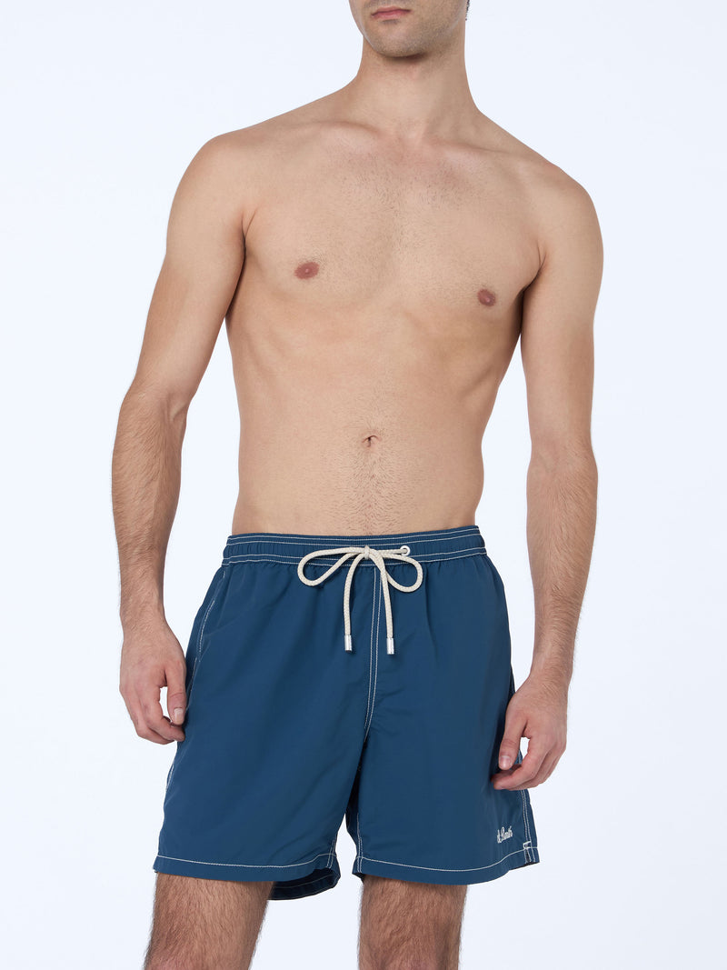 Man sky blue mid-length swim shorts Patmos