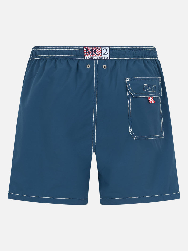 Man sky blue mid-length swim shorts Patmos