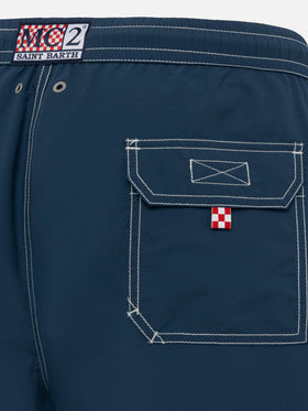 Costume mare Patmos classico di media lunghezza in azzurro chiaro