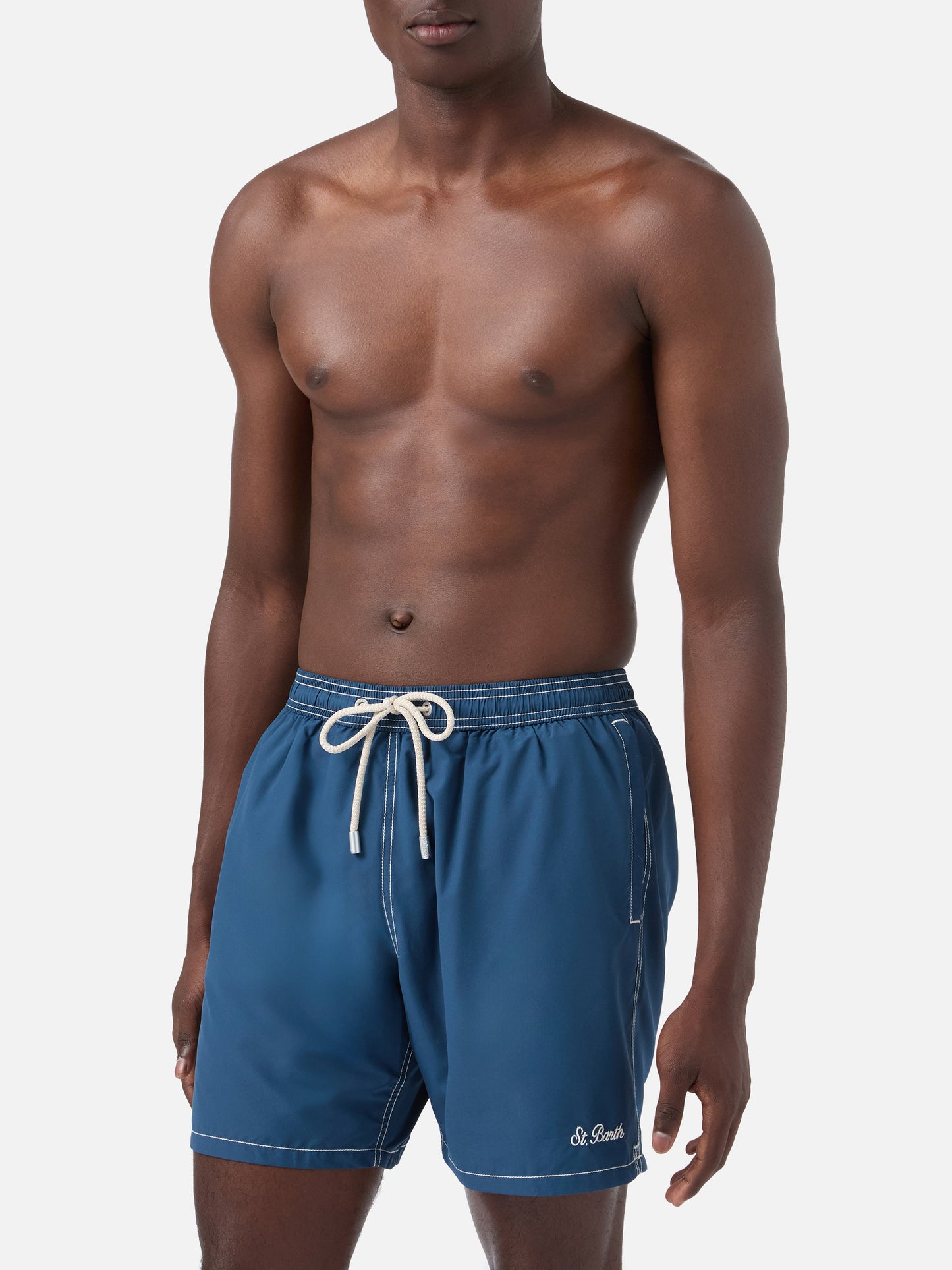 Light blue mid-length classic light swim shorts Patmos
