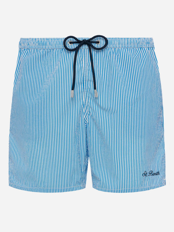 Seersucker bluette striped swim shorts Patmos