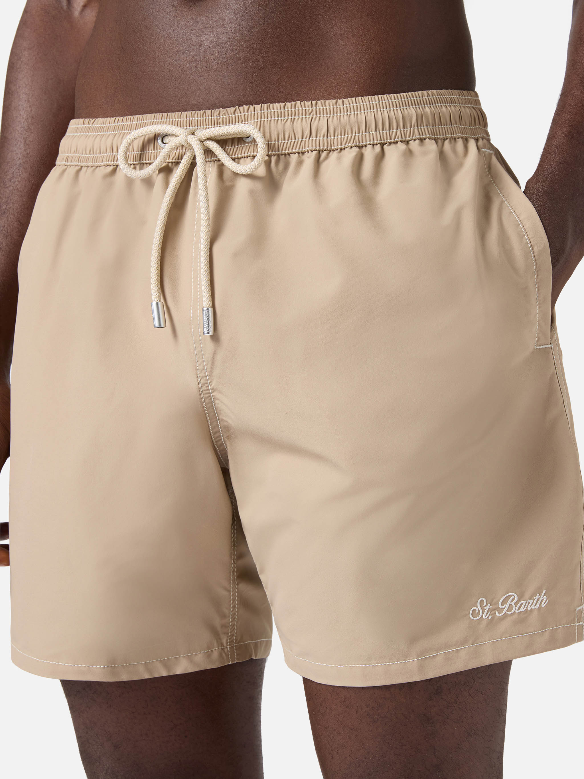 Patmos classic swim shorts in beige – MC2 Saint Barth