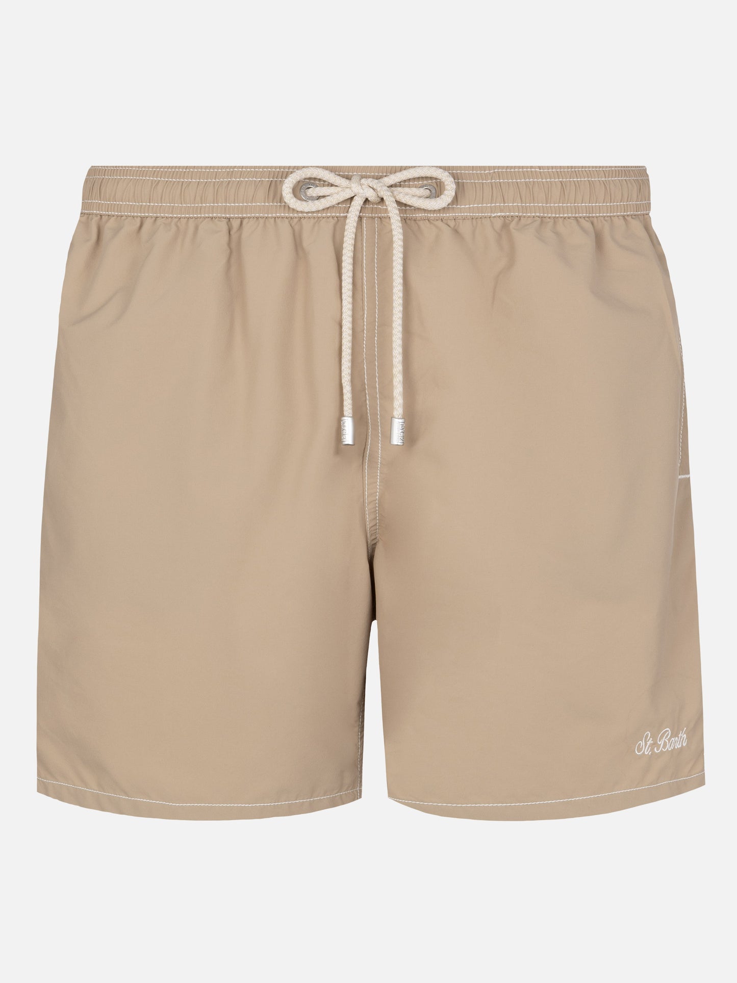 Beige mid-length classic light swim shorts Patmos