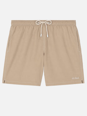 Beige mid-length classic light swim shorts Patmos