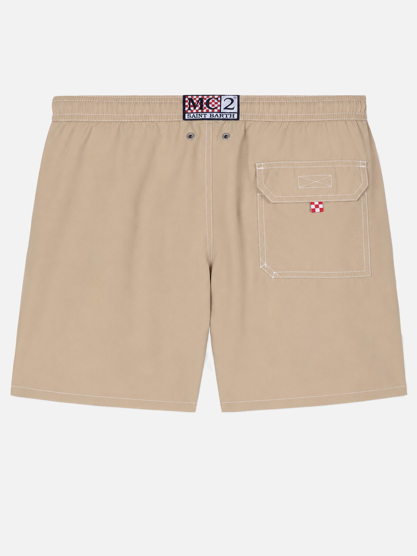 Beige mid-length classic light swim shorts Patmos
