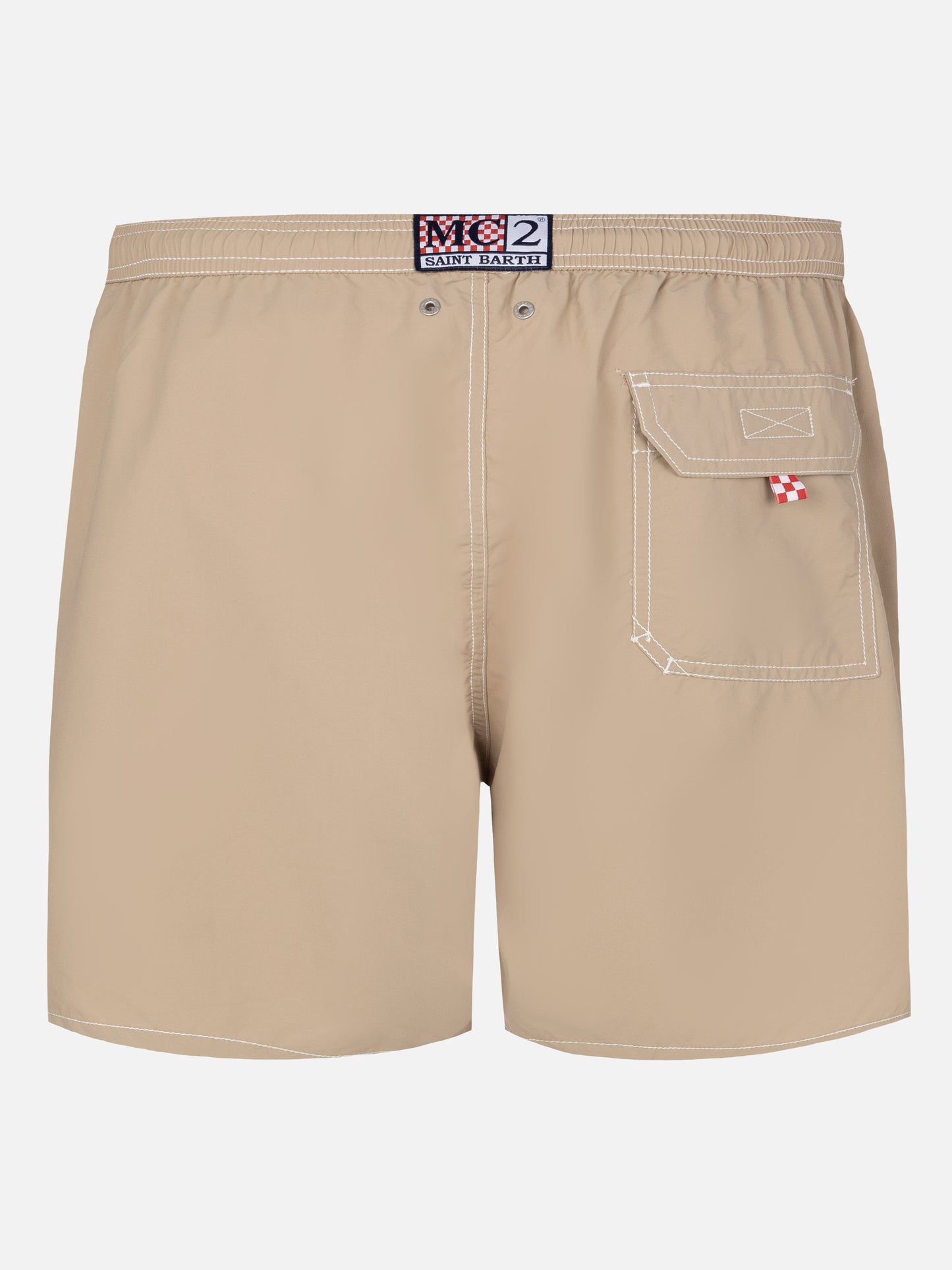 Beige mid-length classic light swim shorts Patmos