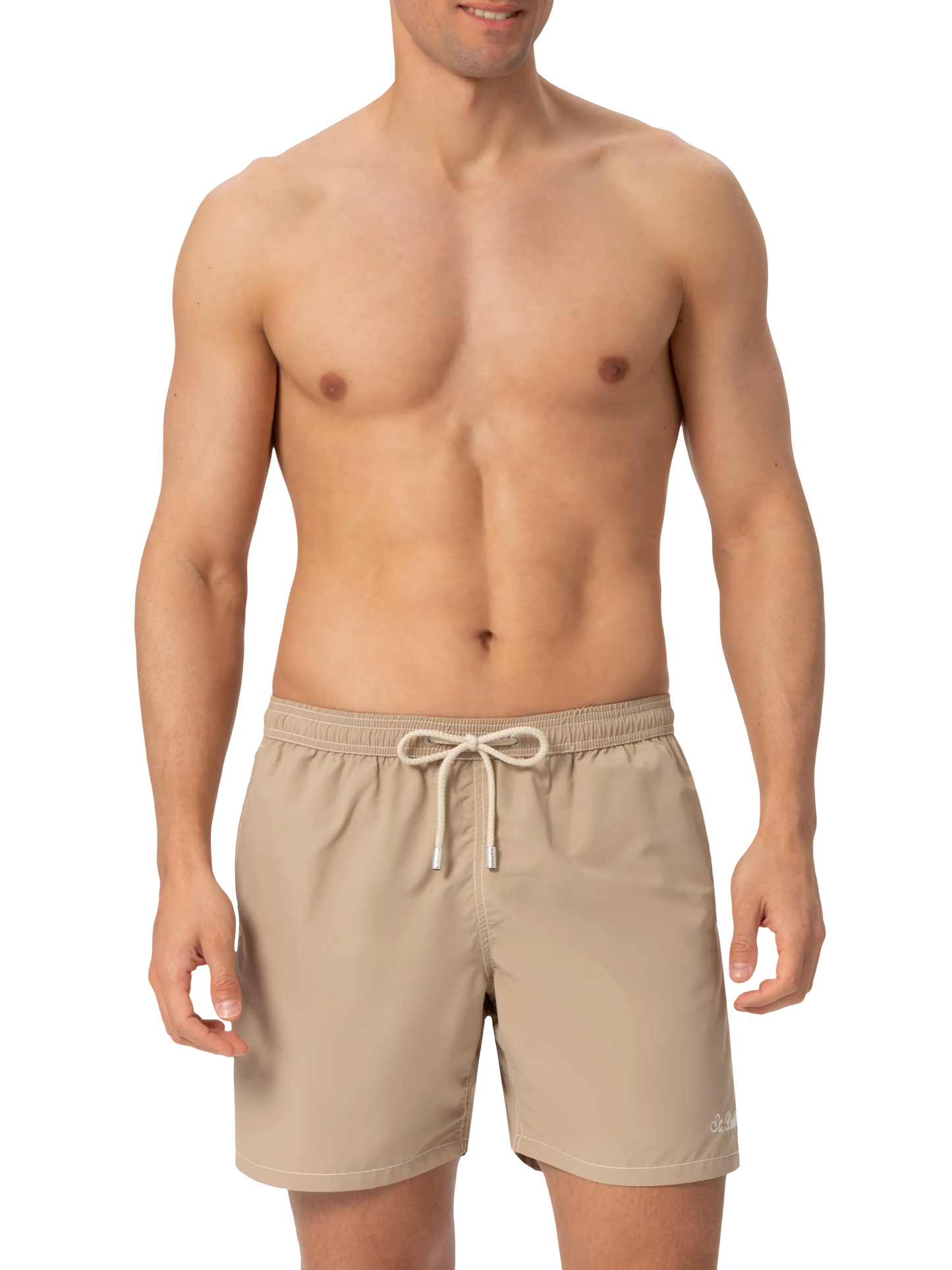 Beige mid-length classic light swim shorts Patmos