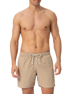 Beige mid-length classic light swim shorts Patmos