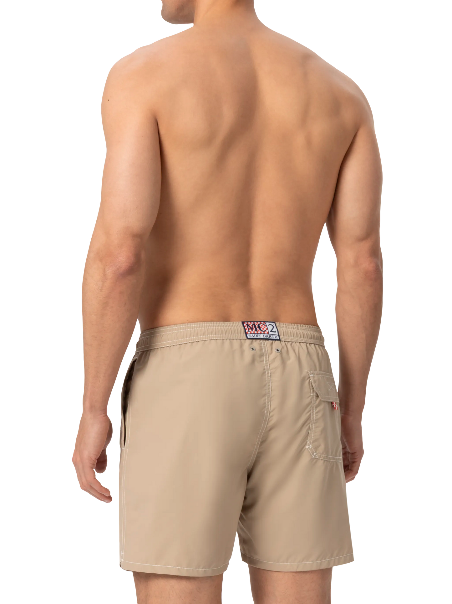 Beige mid-length classic light swim shorts Patmos