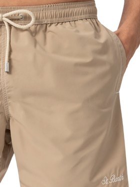 Beige mid-length classic light swim shorts Patmos