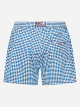 Man seersucker gingham swim shorts Patmos