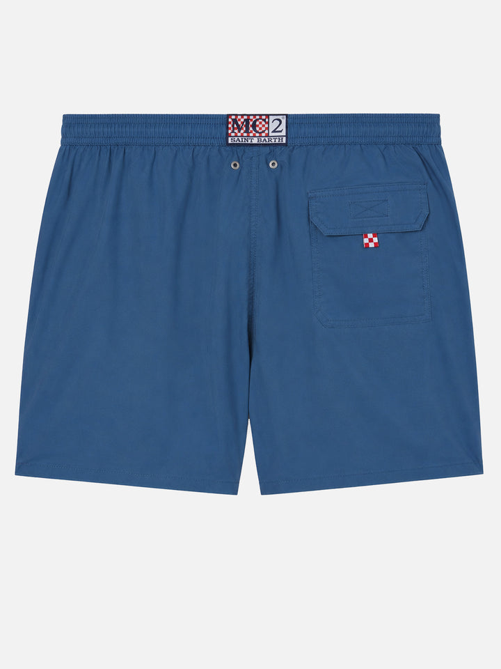 Vintage dusty blue mid-length swim shorts Patmos Used