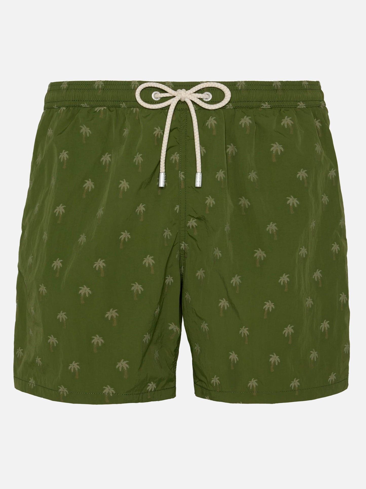 Mittellange Badeshorts Patmos The Riviera mit Palmen-Jacquard