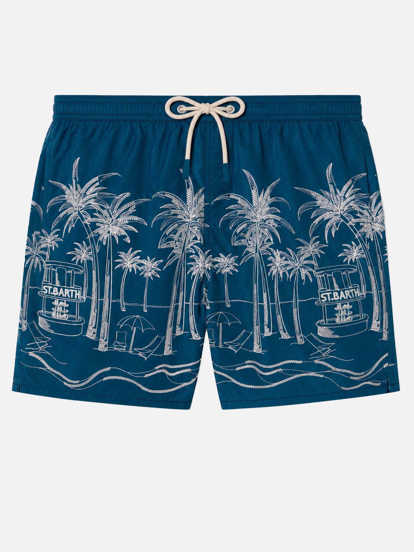 Short de bain mi-long Patmos The Riviera avec broderie 