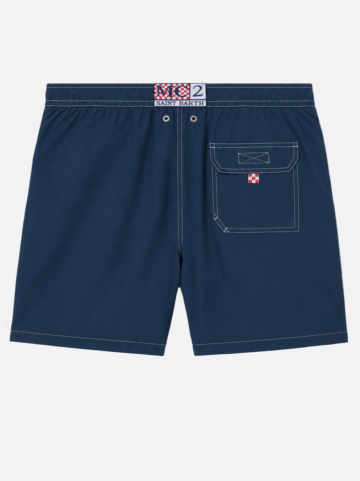 Short de bain long bleu marine Patmos 