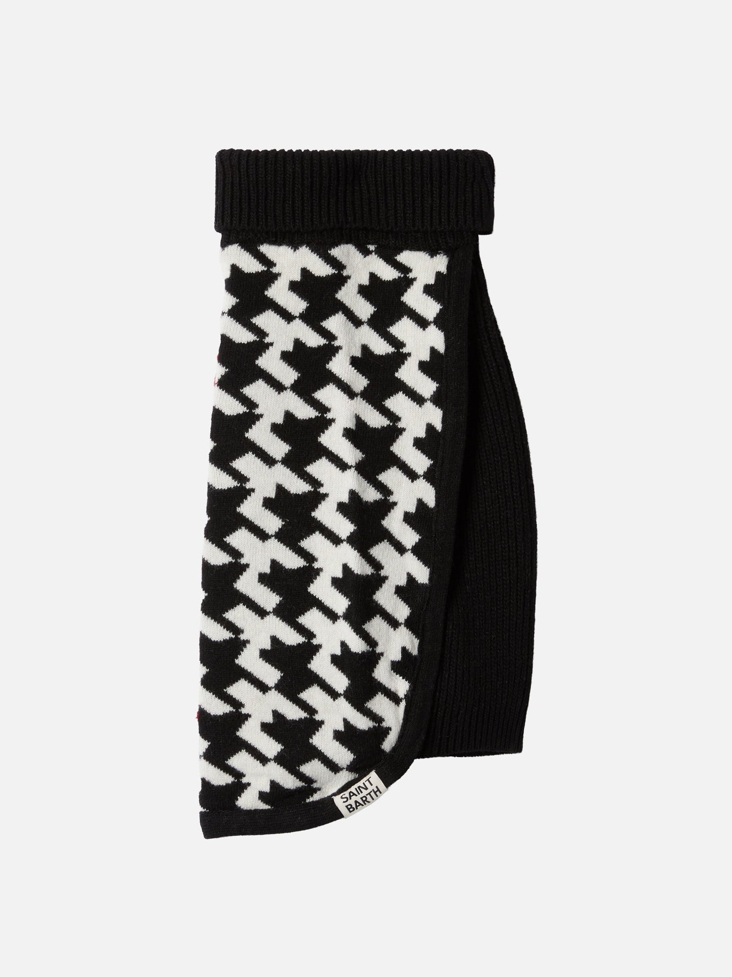 Hundepullover mit Pied-de-Chien-Stickerei