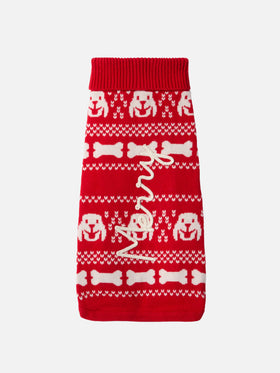 Hundepullover mit Merry-Stickerei