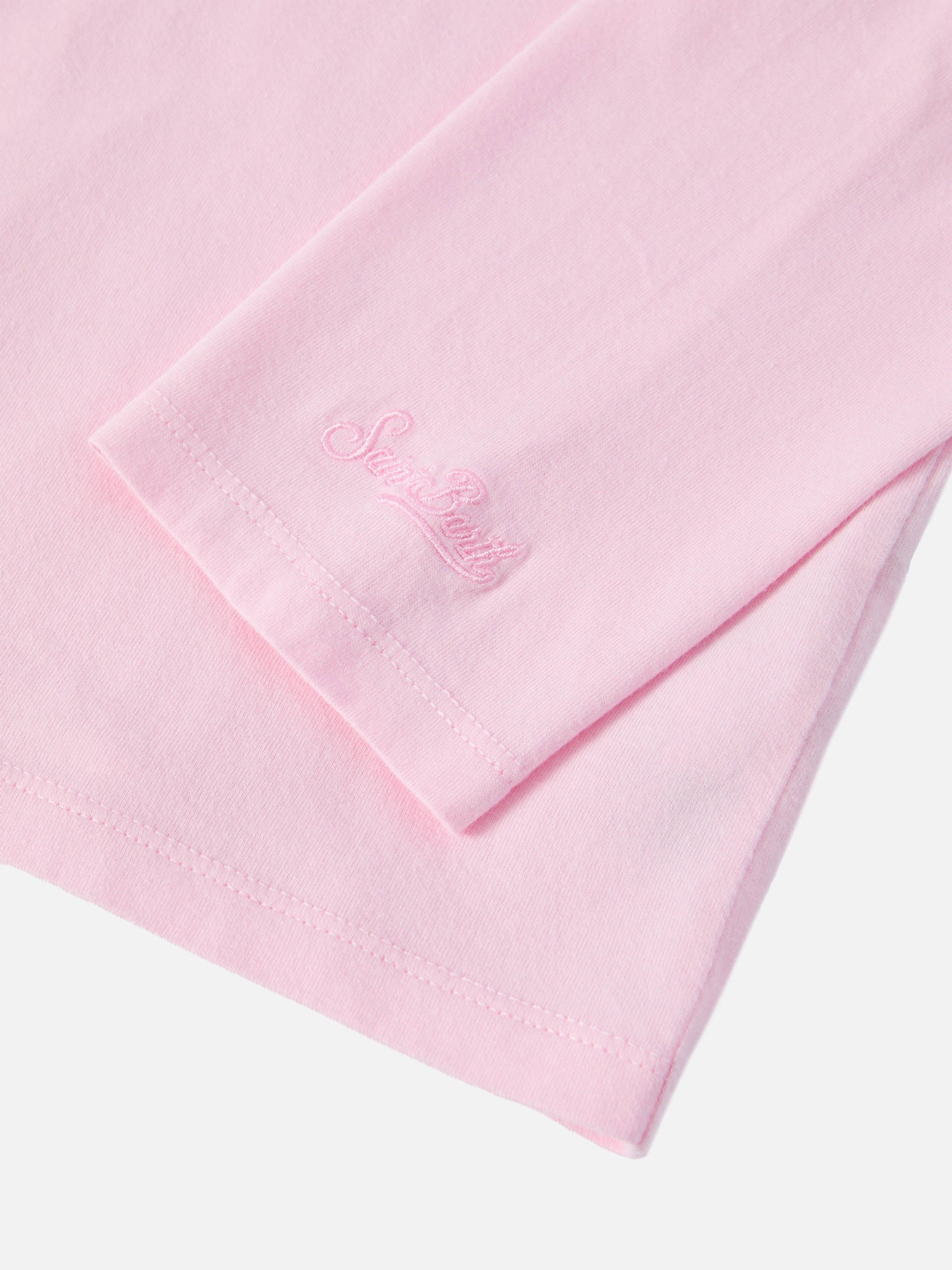 Penny long-sleeve cotton T-shirt in pink with Snoopy print and rhinestone appliqué | PEANUTS SPECIAL EDITION