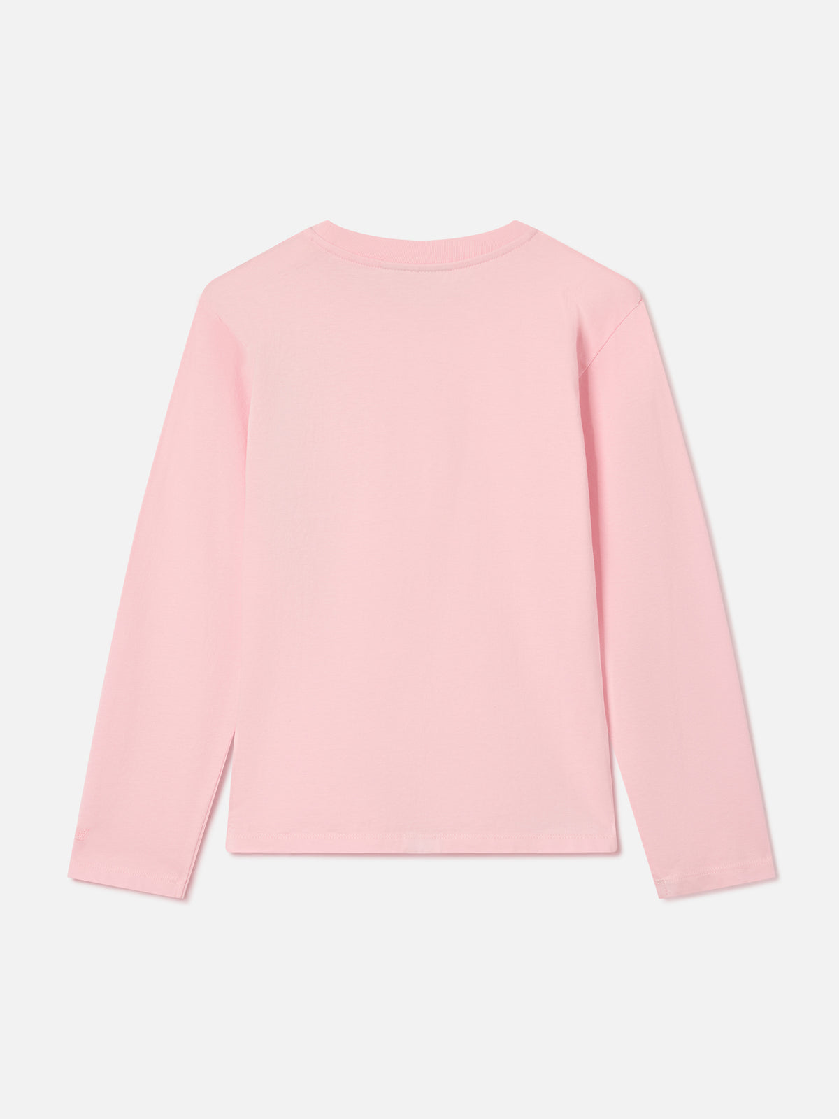 T-shirt Penny rosa a manica lunga in cotone con ricamo Bella E Monella