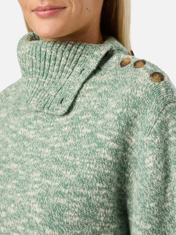 Pull en laine à col roulé Sage Philomene avec broderie logo 