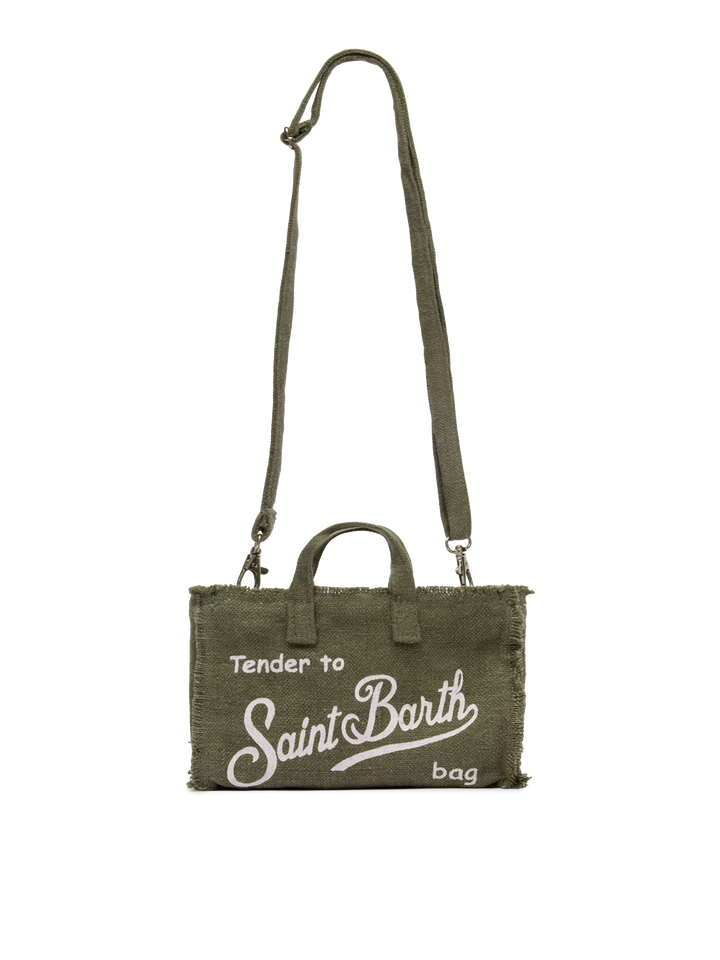 Military green linen Phone Bag - MC2 Saint Barth